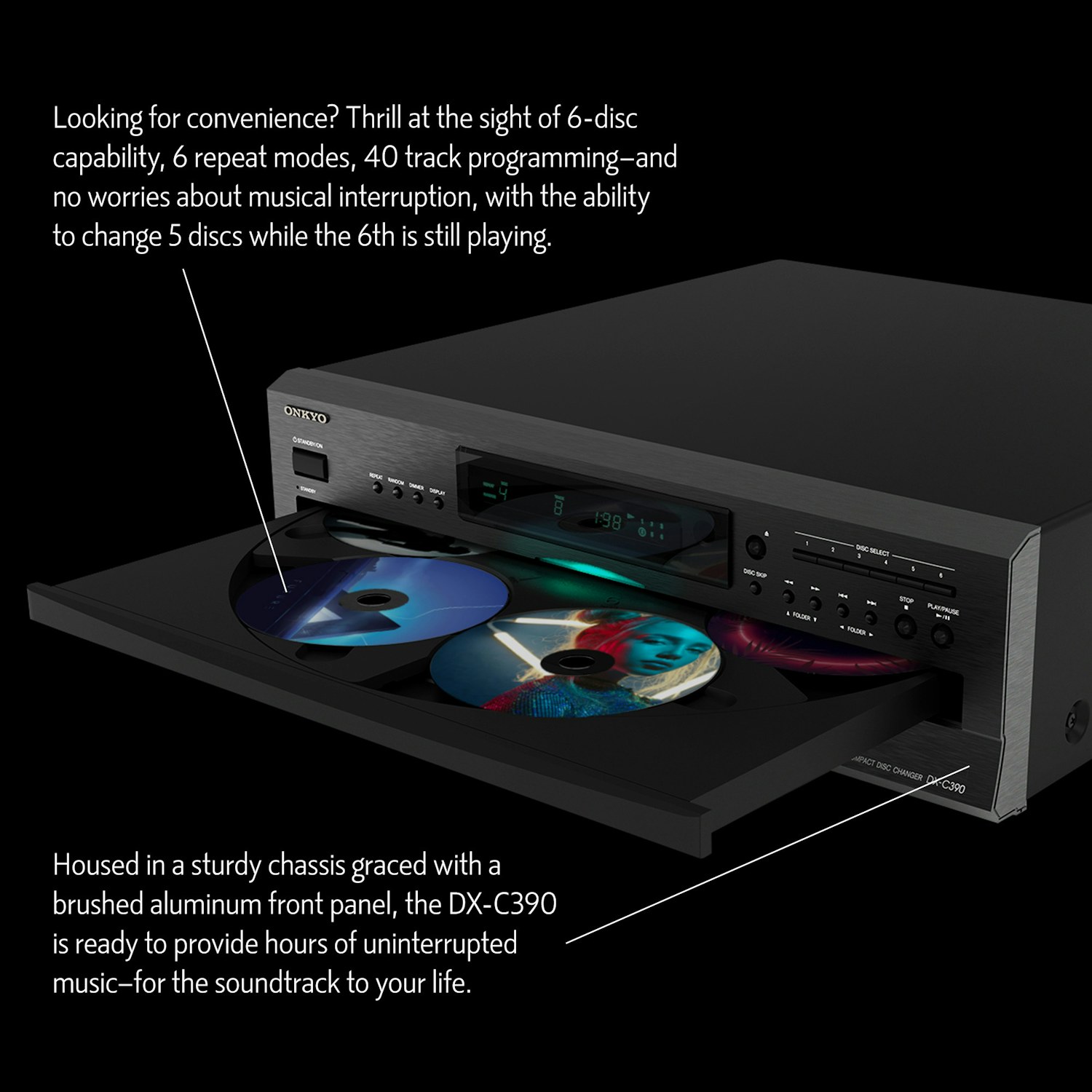 DX C390 Disc Changer labels 2000x2000