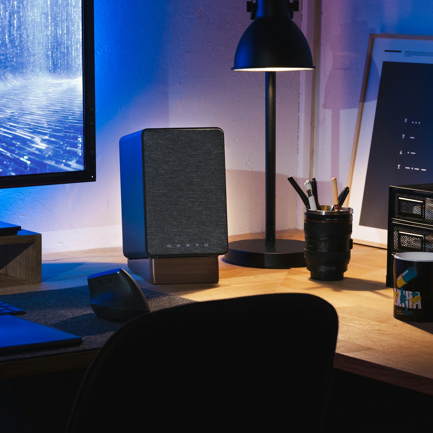 Onkyo Creator GX 30 ARC in work from home setup 2000x2000