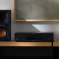 Onkyo Icon C 30 on shelf beside Klipsch bookshelf speaker 2000x2000