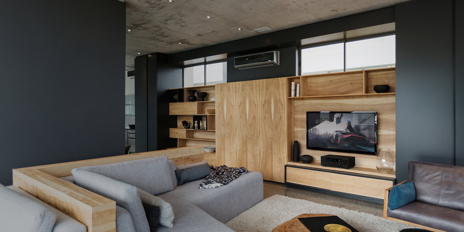 ONKYO TX NR6100 in moody teal modern loft 2000x1000